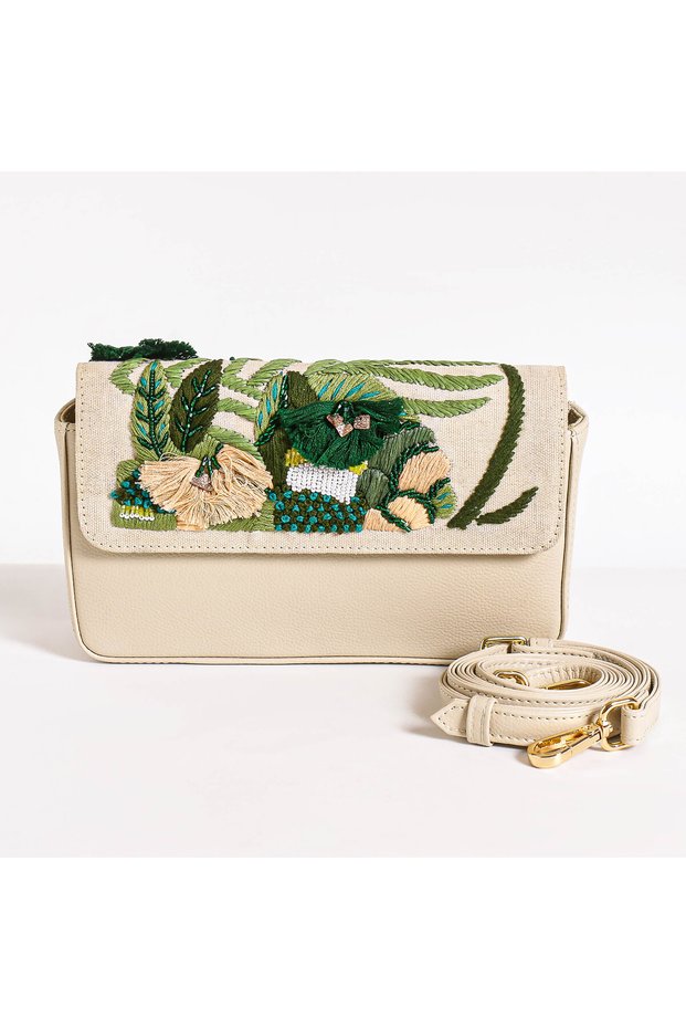 Kennedy Artisan Crossbody Bag Faux Leather Hand-Embroidered Perfect Balance Between Chic and Comfort