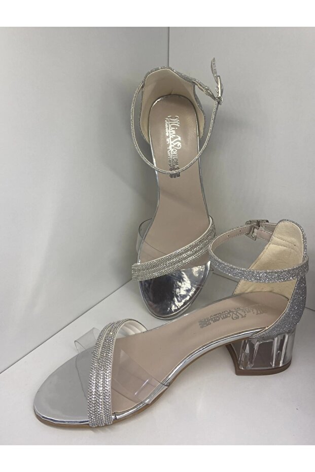 حذاء بكعب فضي P705 - 3