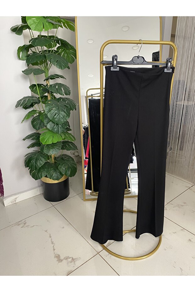 İspanyol paça kumaş pantolon - 3