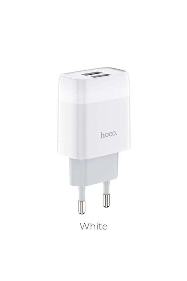 Încărcător de rețea C73A, 2xUSB 2.4A, alb - 1