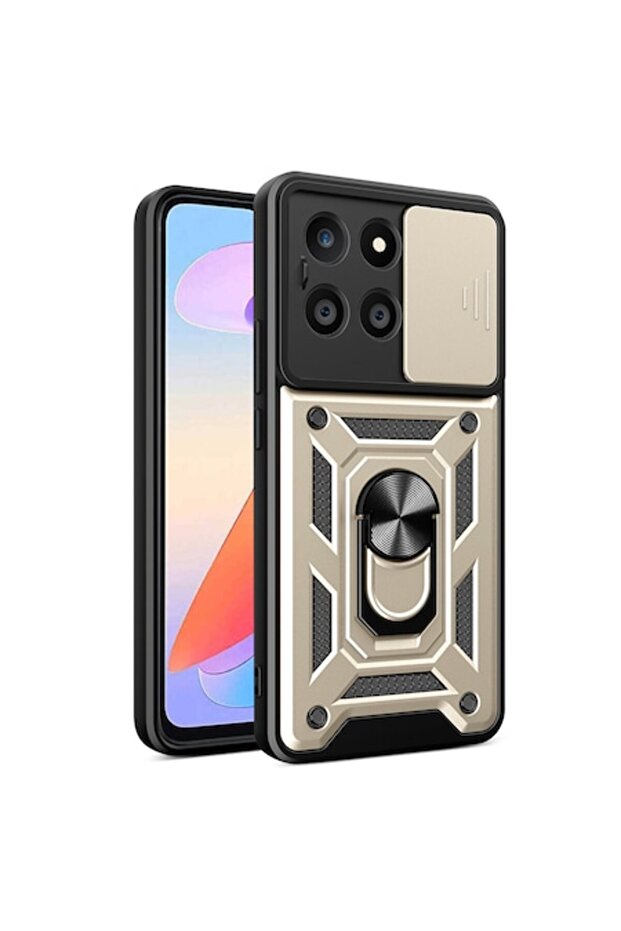 Case for Honor X6a, M62, Polyurethane, Gold - 1