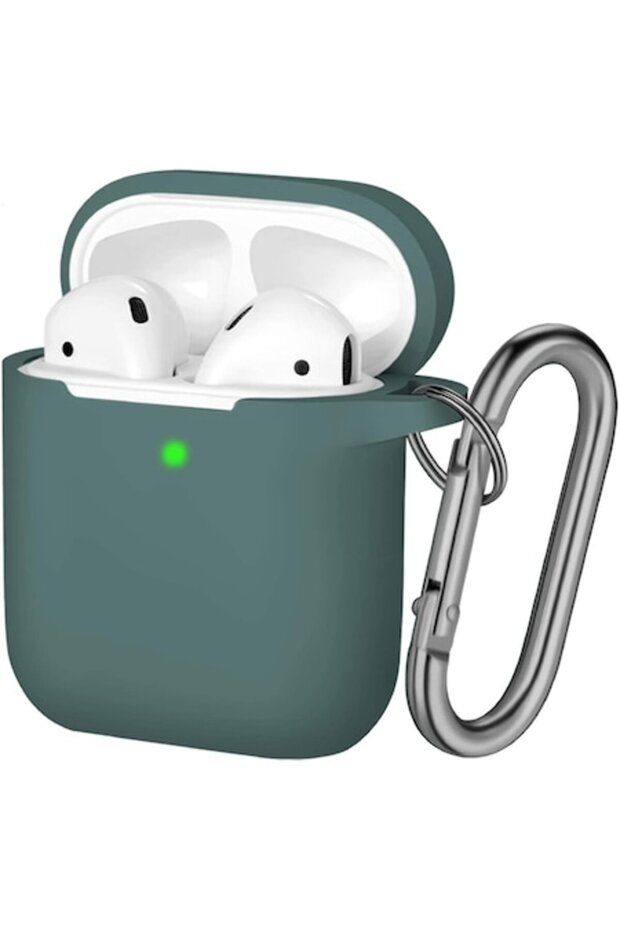 AirPods Case with Dark Green Grip Ring