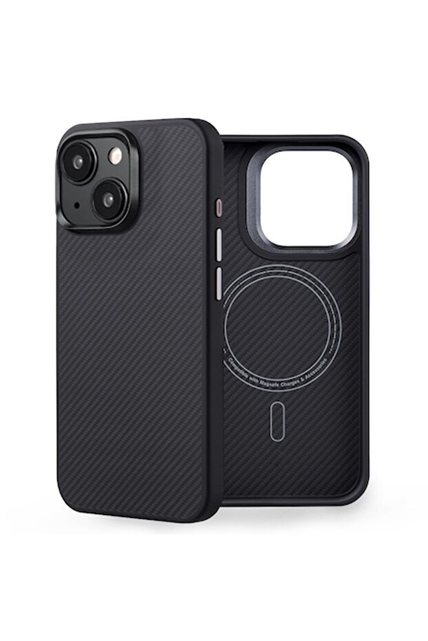 Protective Case for iPhone 15 Plus, M72, Kevlar, Deep Dark