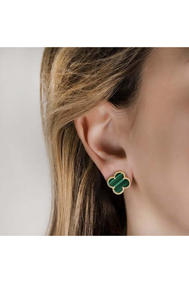 Green Clover Earrings - 2