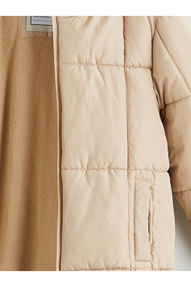 LCW Kids Kapüşonlu Kız Çocuk Kaban - 4