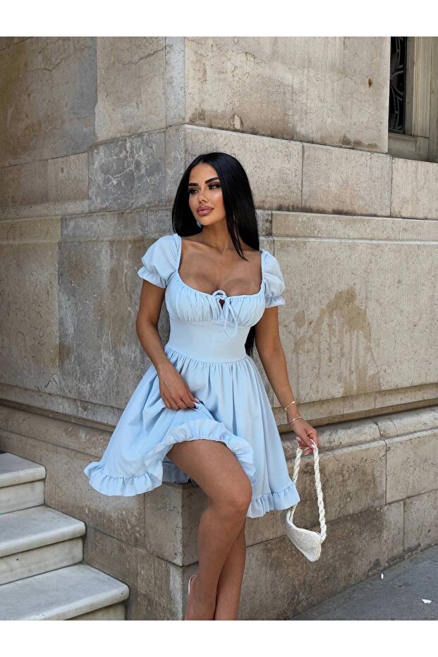 Kobe Krep elbise - 1