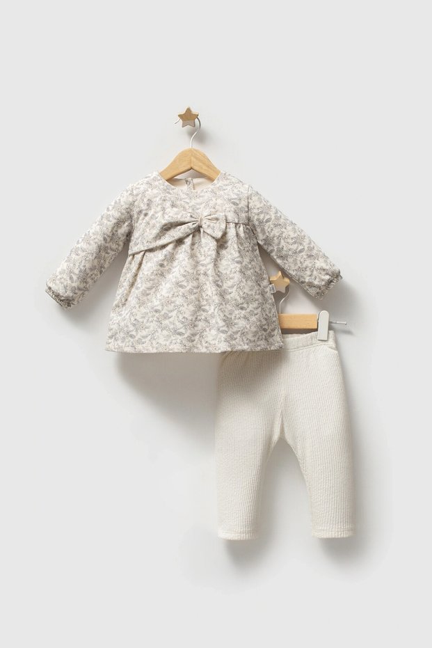 Baby Girl Little Honey 2-Piece Set Ecru Color Seasonal