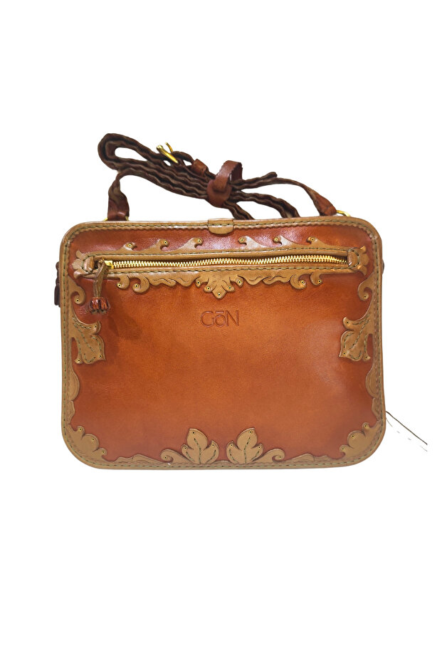 Women's Natural Layer Leather Handmade (Handmade) Messenger Bag (Talin)