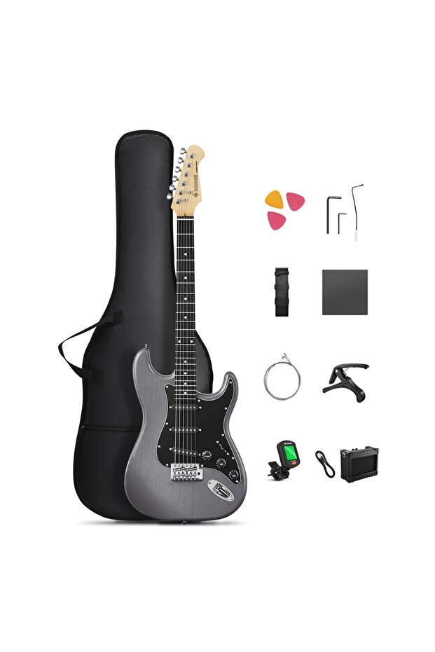 DST-80 ST Elektro Gitar Seti (Matton Black)