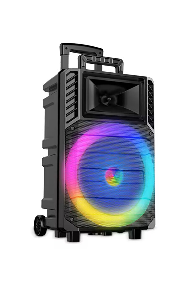 Wireless Bluetooth Speaker with FM Radio, TF Memory Slot, USB Port, Microphone Input, Rechargeable B - 6