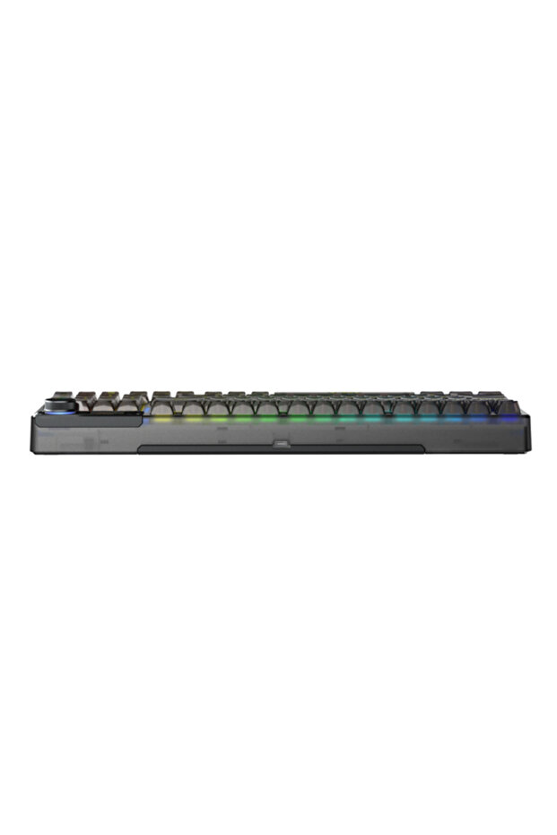 كيبورد مكانيكل لاسلكي Keyboard F98 PRO Custom بأضاءة RGB سويتش رمادي ومفاتيح شفافة وشاشة - 4