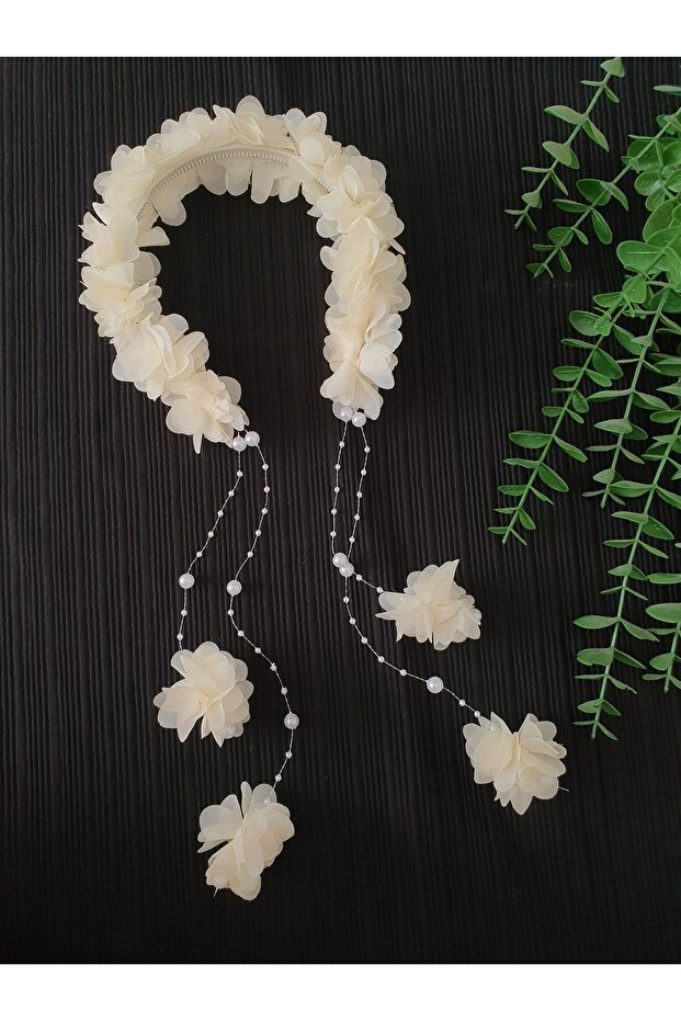 Floral Pearl Crown, Henna Crown, Maternity Crown, Ceremony and Entertainment Crown