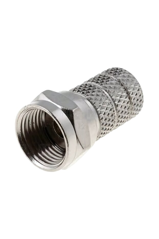 Mn8896 F Connector/Antenna Cable End-500 Pieces Crimp Metal Coaxial Cable Connector End for Satellite Tv