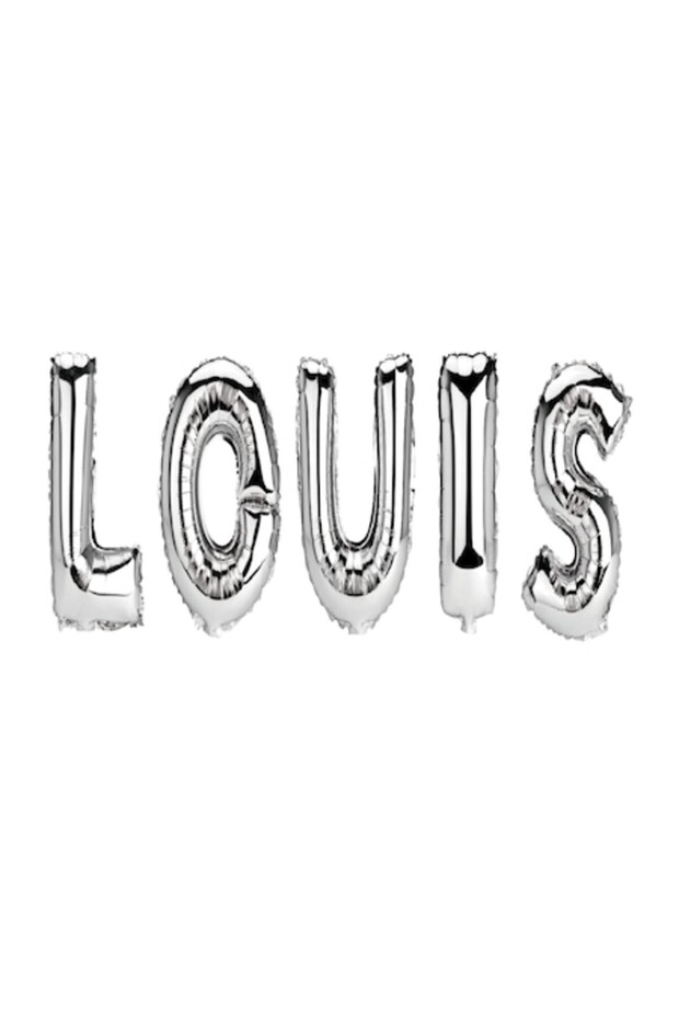 Set Balloons Name Louis, Silver, 40cm