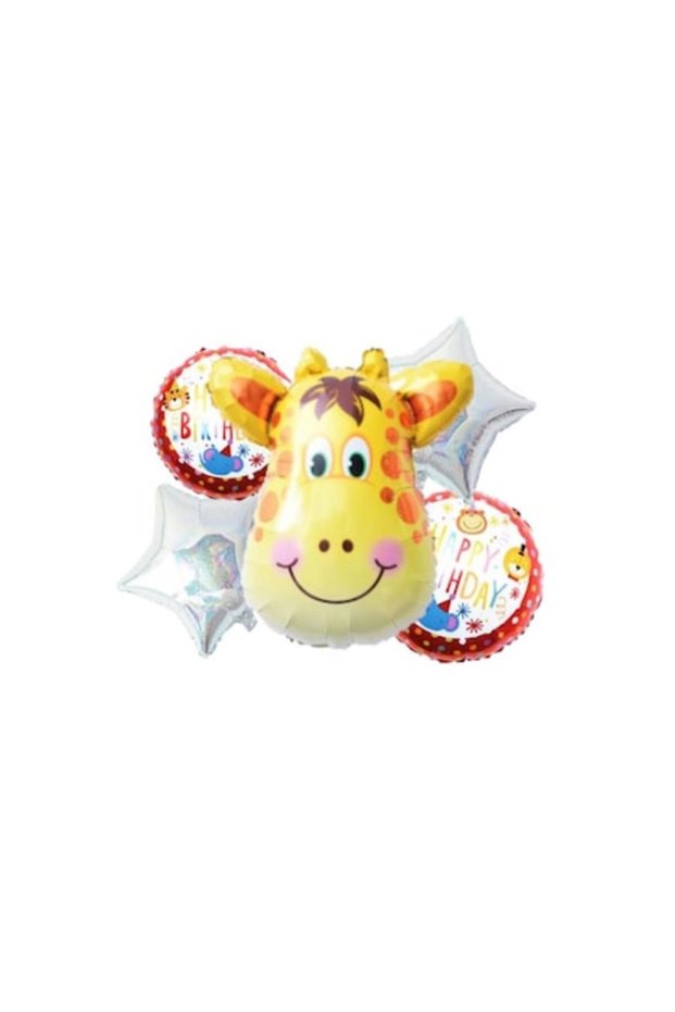 Giraffe foil balloon set, 5 pieces