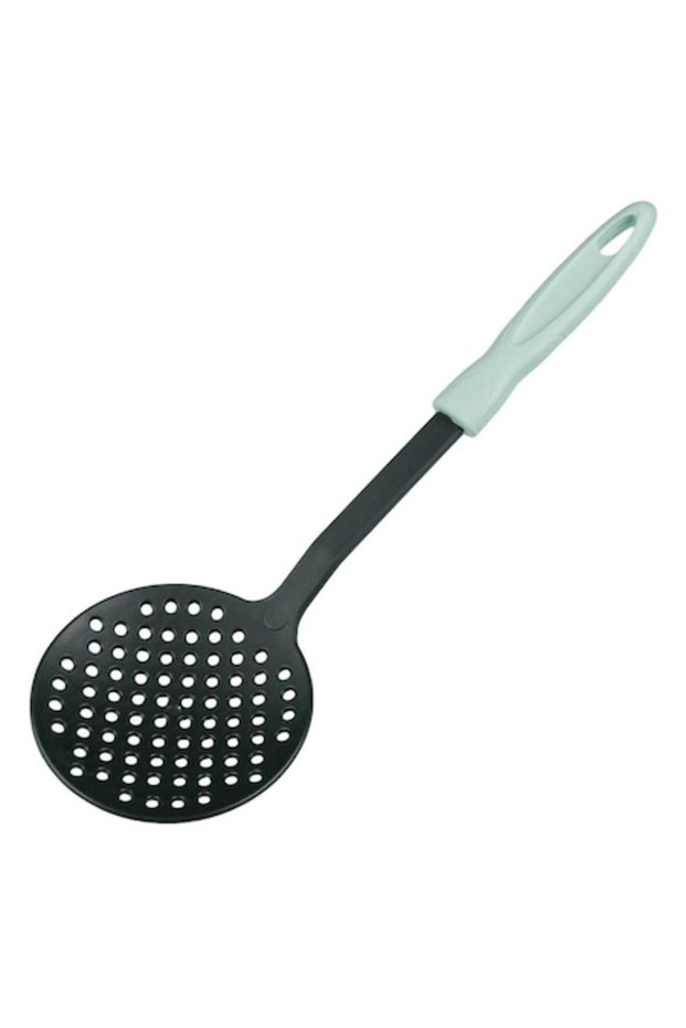 Serving Spoon, Plastic, Anthracite, Green Handle, 33 cm