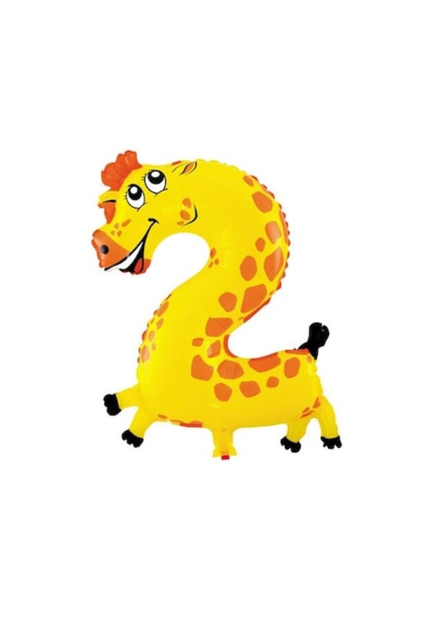 Balon numărul 2, model animal, 50cm