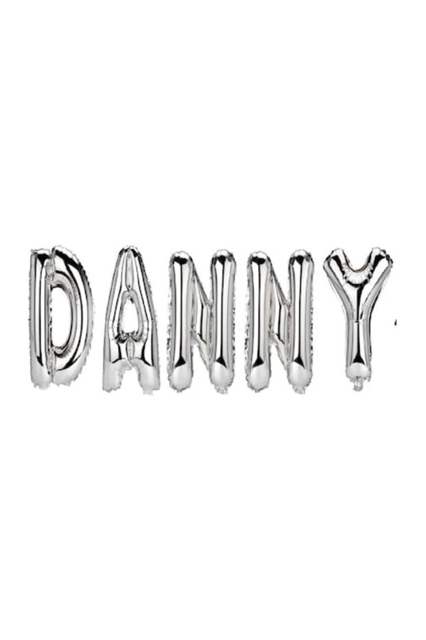 Danny Name Balloon Set, Silver, 40 cm
