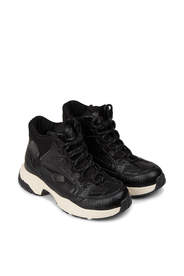 Kadın Siyah Sneaker Bot - 4