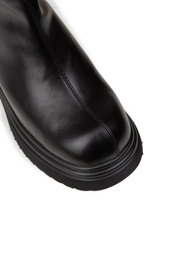 Kadın Siyah Fermuarlı Bot - 4