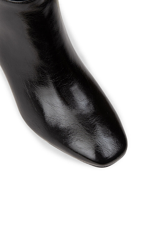 Kadın Rugan Siyah Çizme - 4