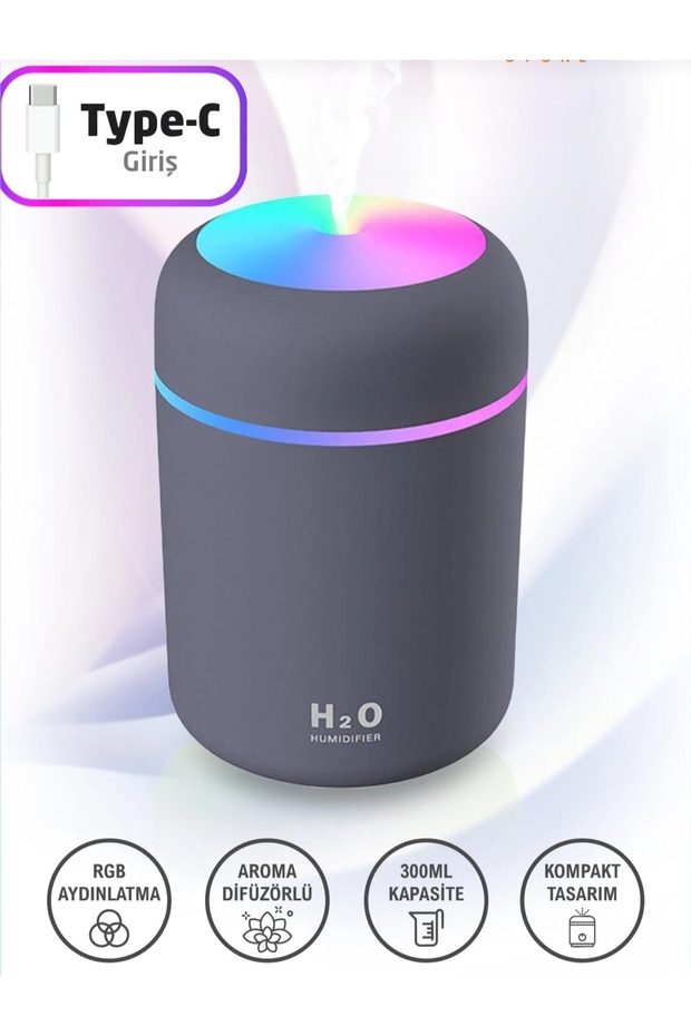 300 ml Ultrasonic Air Humidifier Steam Maker and Aroma Diffuser -