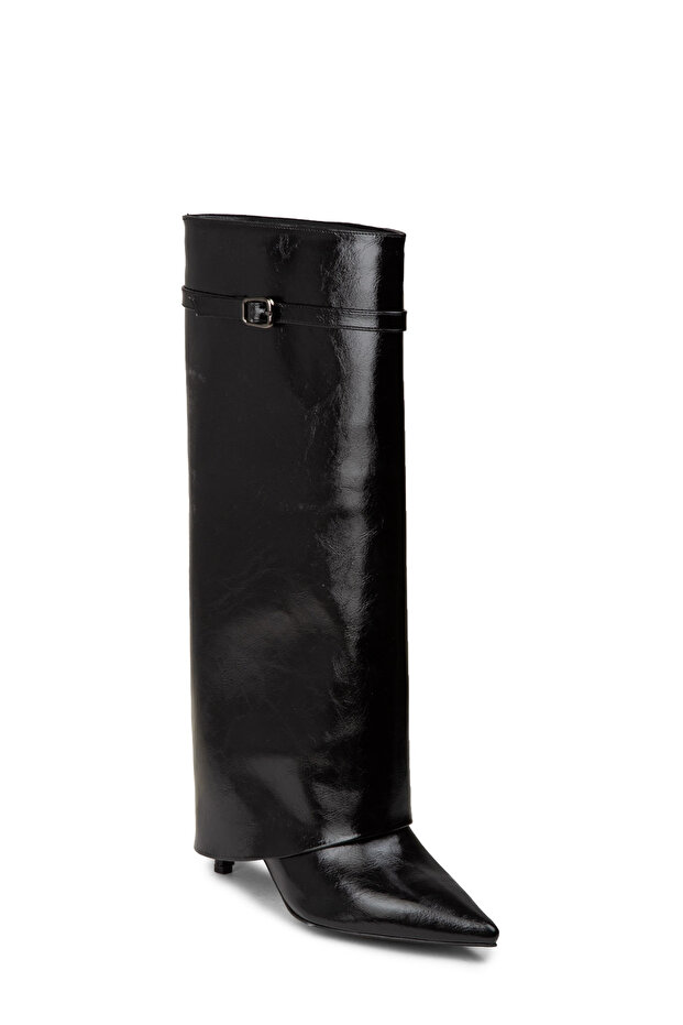 Kadın Rugan Siyah Çizme - 5