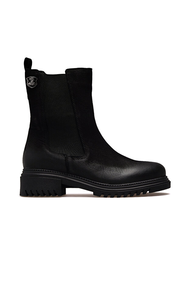 Women's Genuine Leather Casual Daily Boots 25K 1950864K Z Black Nubuck