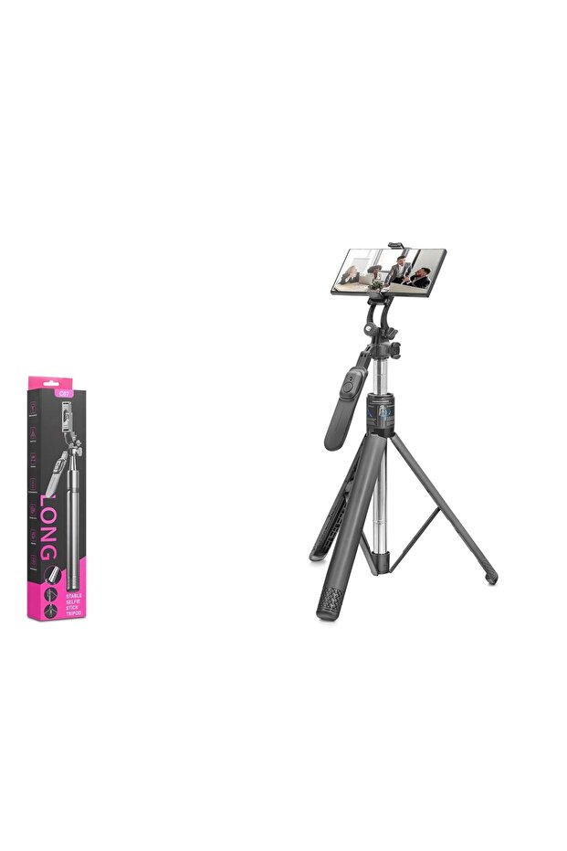 Nd1050 Phone Tripod and Selfie Stick with Bluetooth Control 201 cm Black