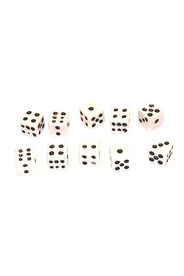 Set 10 dice, side 7 mm - 1