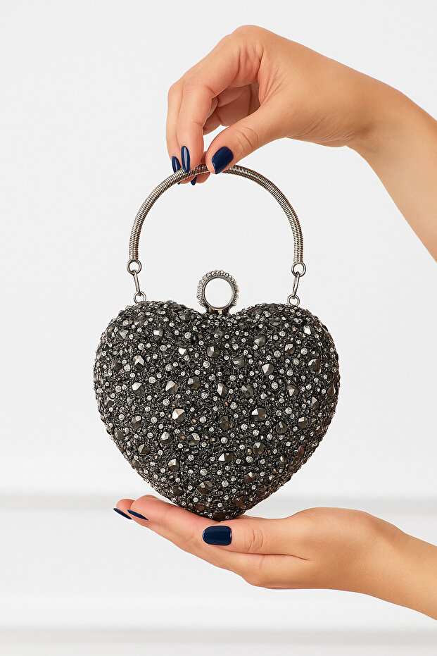 حقيبة فستان سهرة على شكل قلب - 1