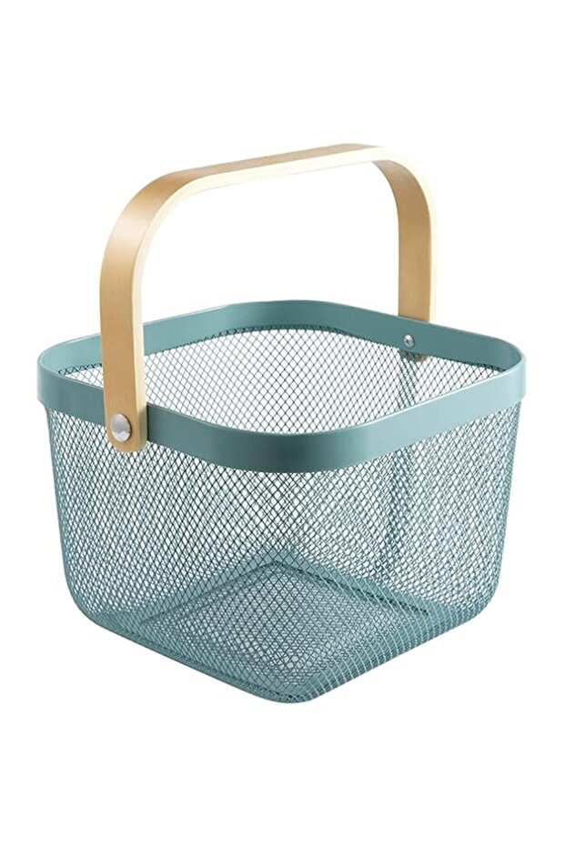 AJIODA Metal Mesh Steel Basket, Storage Organizer Basket Multi-functional Hanging Kitchen Baskets Fr