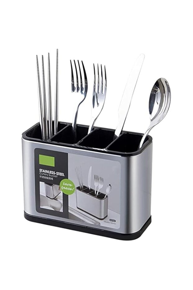 4basix Kitchen Utensil Holder, Spoon Storage Rack, Kitchen Item Cutlery Organizer, Tableware Drainin
