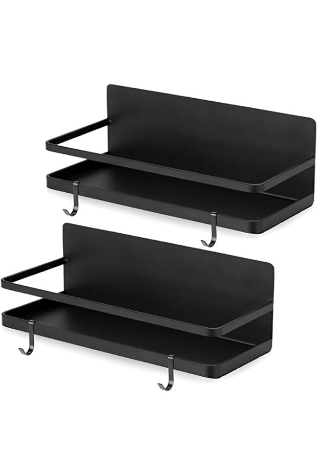 Spnor 2 Pack Magnetic Spice Rack, Fridge Organizer Shelf, Side Wall Refrigerator Storage for Spices,