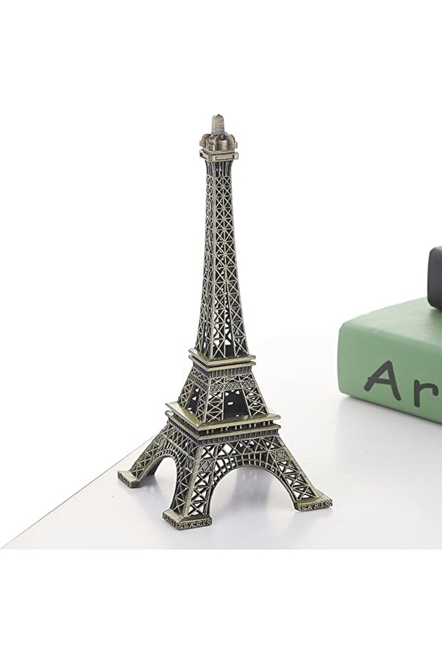 Okeiie Eiffel Tower Decor 7 Inch Bronze Statue - Paris Model Figurine, Souvenir for Home Decorations