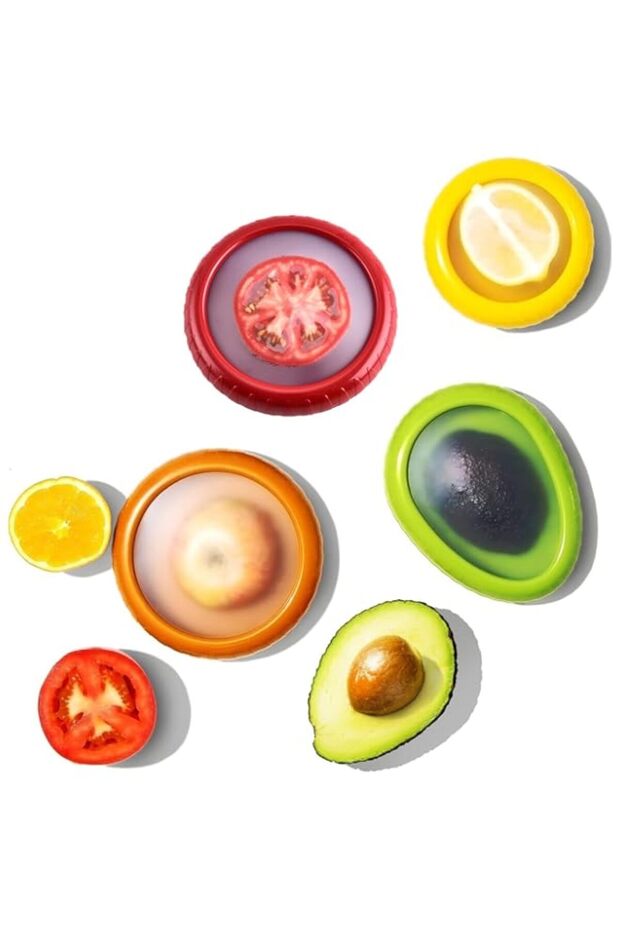 NimbusNote Avocado Saver and Tomato Holder, Set of 4 Reusable Storage Containers for Fridge, Ideal f - 1