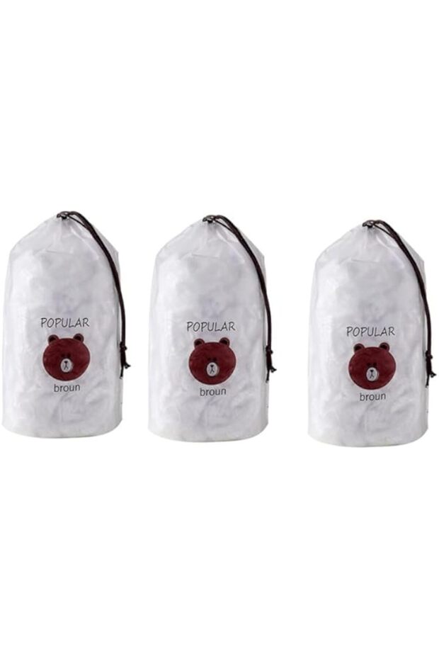 Hulutan-300PCS disposable food lids plastic packaging bags elastic food lids fruit bowl storage kitc