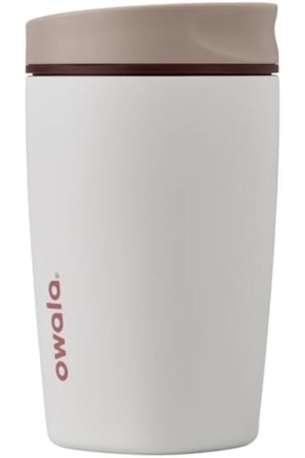 SmoothSip Slider Insulated Stainless Steel Coffee Tumbler, Reusable Iced Coffee Cup, Hot Coffee Trav