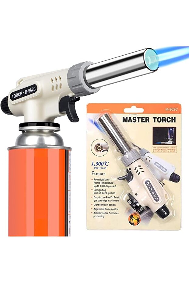 Culinary Professional Kitchen Butane Torch, Upgrade Creme Brulee Blow Torch for Cooking, Adjustable