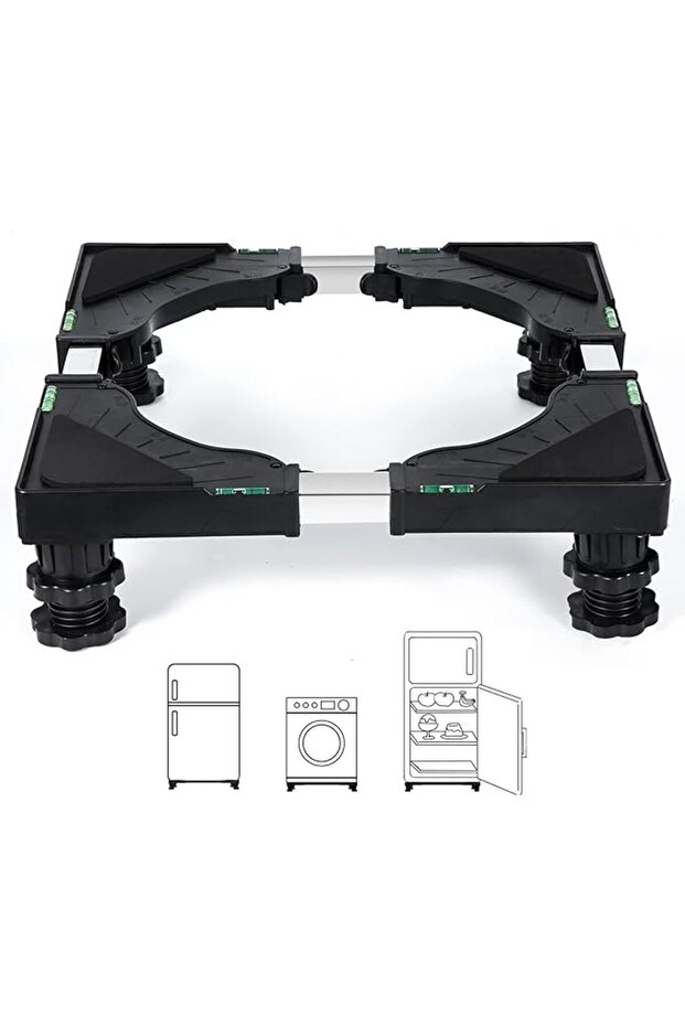 Mini Fridge Stand Universal Stand Base Adjustable Refrigerator Stand with 4 Strong Feet Washing Mach