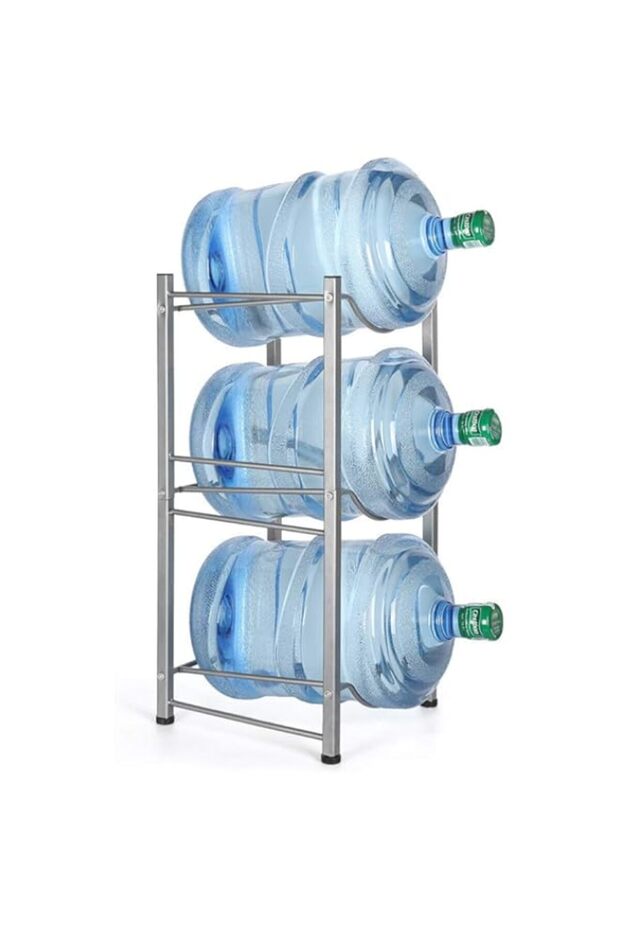 3-Tier Storage Rack 5 Gallon Heavy Duty Holder Shelf Cabby Save Space, Sliver, Wbs-4311-S, 13.39 X 1