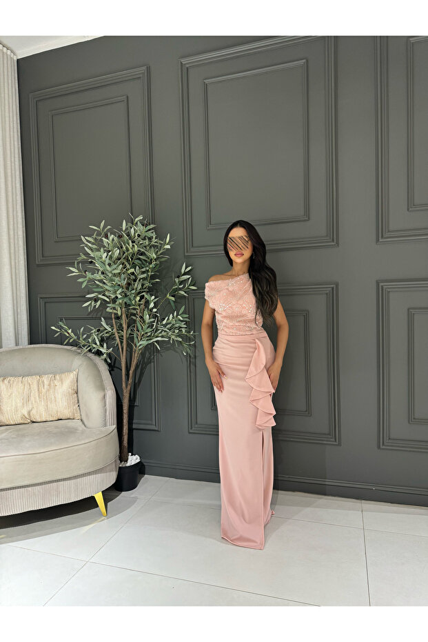 فستان سهرة وردي - 4