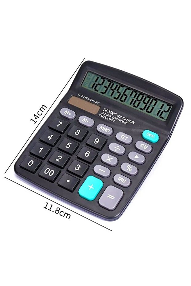 Portable Desk Calculator, OPTIM SOLUTION, LCD Screen, 12 Digits - 2