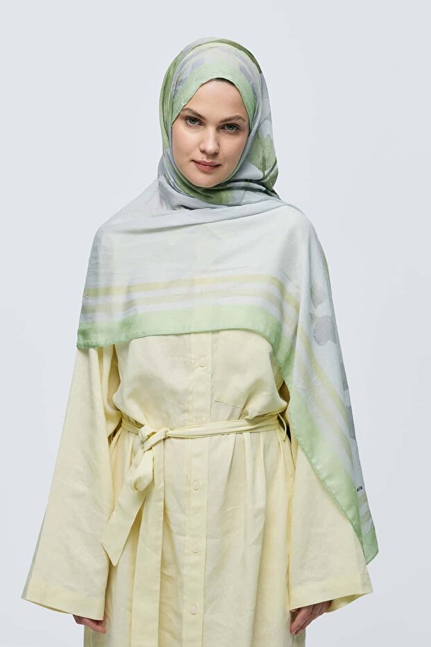 September Pattern Bamboo Shawl - 1