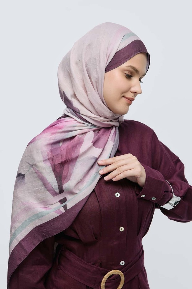 Eylül Desen Bambu Şal - 2