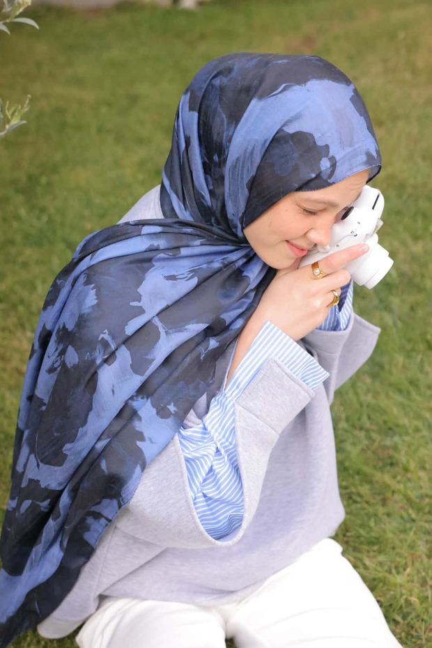 Watercolor Abstract Desen Bambu Şal - 2