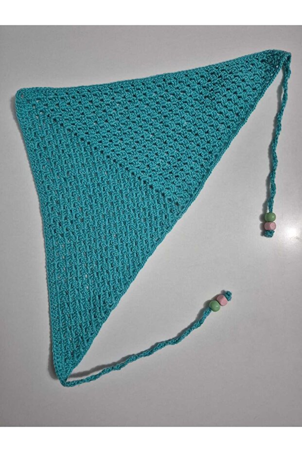 TASARIM EL ÖRMESİ MAVİ BANDANA