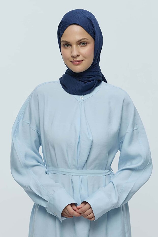 Silky Jacquard Series Mk Line Pattern Shawl