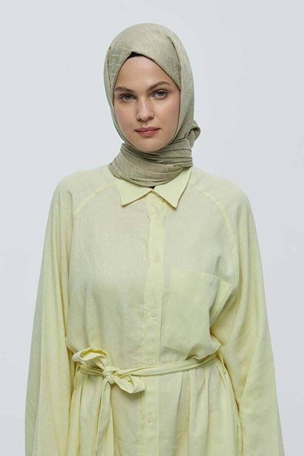 Silky Jacquard Series Mk Line Pattern Shawl