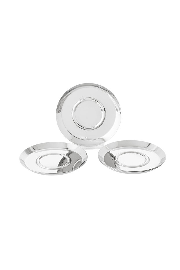 طقم أكواب وصحون من الفولاذ المقاوم للصدأ، 6 قطع، SI-2157-b